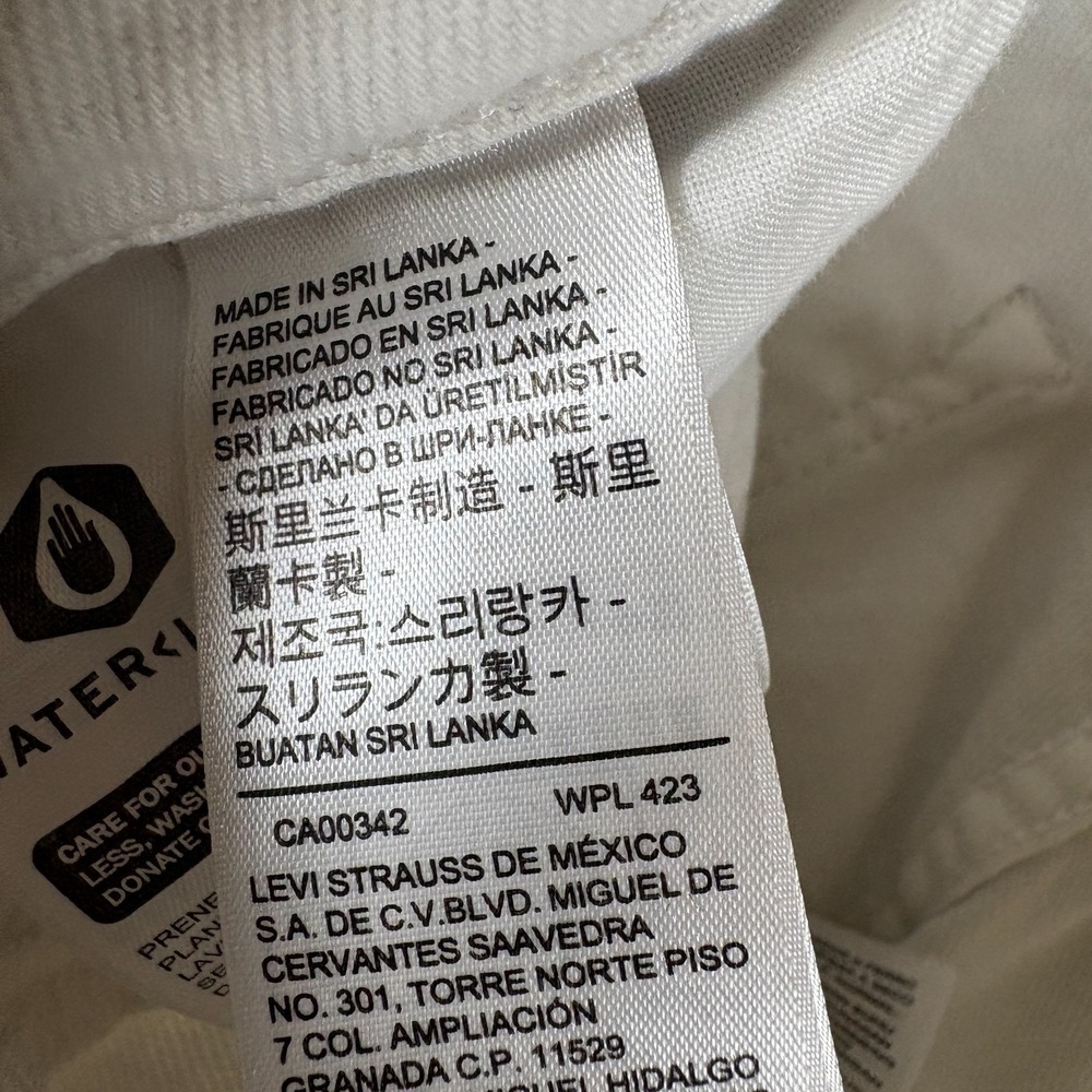 Levi Strauss & Co 721 Skinny Ankle Jeans Womens 33x25.5 White Denim High Rise - Picture 4 of 12